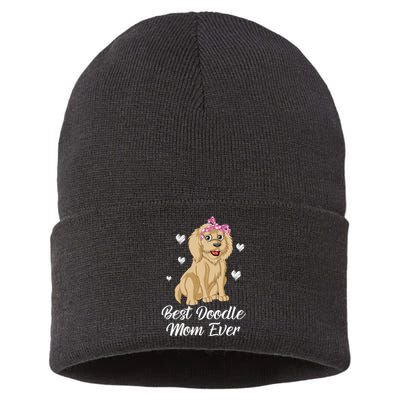 Best Doodle Mom Ever Sustainable Knit Beanie