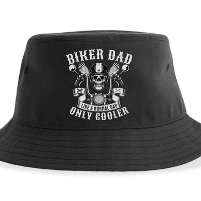 Biker Dad Motorcycle Father Rider Biker Dad Sustainable Bucket Hat