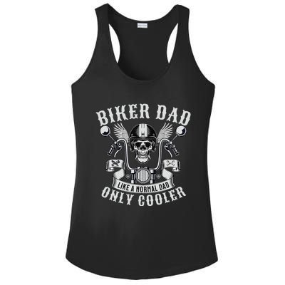 Biker Dad Motorcycle Father Rider Biker Dad Ladies PosiCharge Competitor Racerback Tank