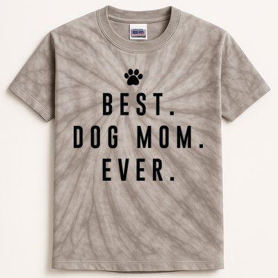 Best Dog Mom Ever Kids Tie-Dye T-Shirt