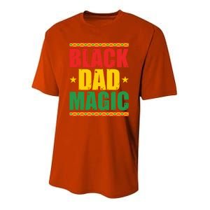 Black Dad Magic Black Pride Funny Juneteenth Father's Day Gift Youth Performance Sprint T-Shirt