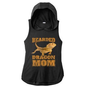 Bearded Dragon Mom Ladies PosiCharge Tri-Blend Wicking Draft Hoodie Tank