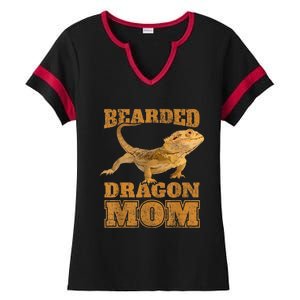 Bearded Dragon Mom Ladies Halftime Notch Neck Tee