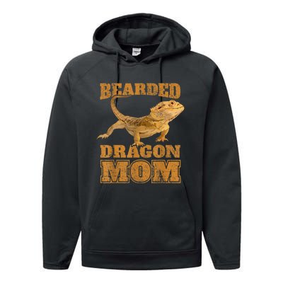 Bearded Dragon Mom Performance Fleece Hoodie