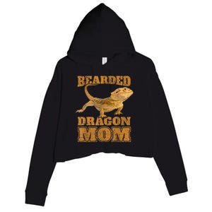 Bearded Dragon Mom Crop Fleece Hoodie