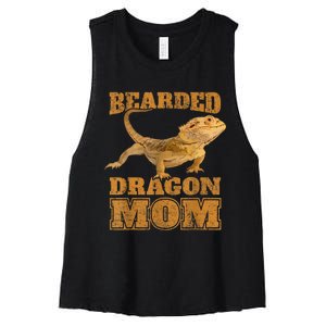 Bearded Dragon Mom Women's Racerback Cropped Tank