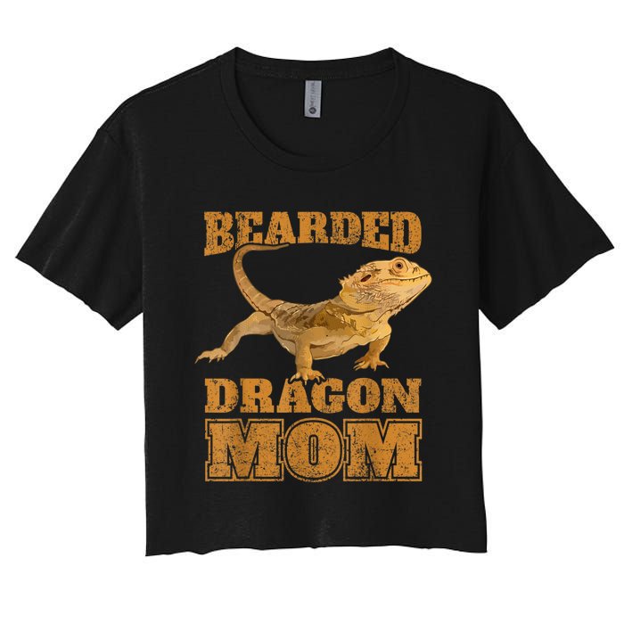 Bearded Dragon Mom Women's Crop Top Tee