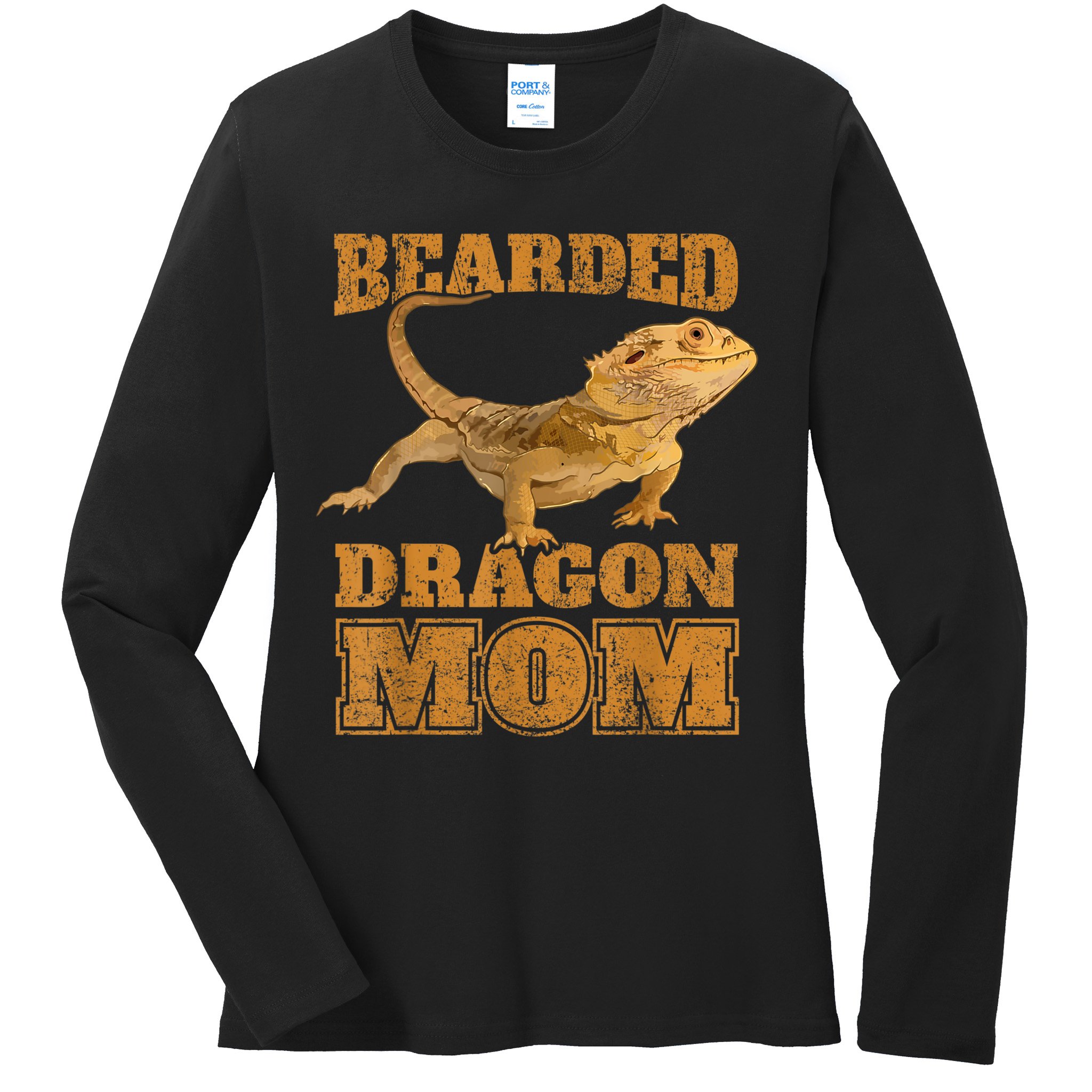 Bearded Dragon Mom Ladies Long Sleeve Shirt