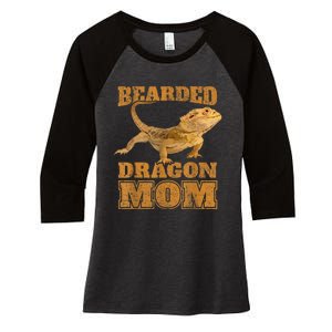 Bearded Dragon Mom Women's Tri-Blend 3/4-Sleeve Raglan Shirt