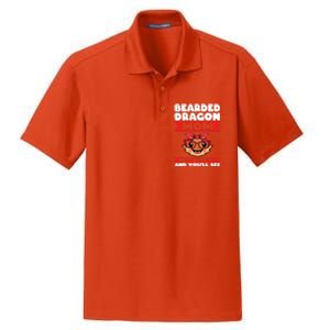 Bearded Dragon Mom Mess With My And You'll See Lizards Funny Gift Dry Zone Grid Polo