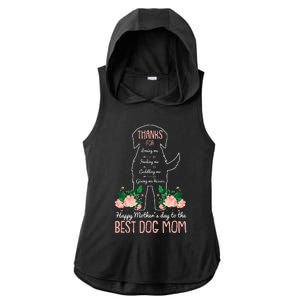 Best Dog Mom Mothers Day Cute Puppy Lover Mama Momma Mommy Ladies PosiCharge Tri-Blend Wicking Draft Hoodie Tank