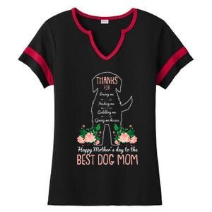 Best Dog Mom Mothers Day Cute Puppy Lover Mama Momma Mommy Ladies Halftime Notch Neck Tee