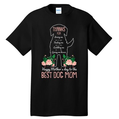 Best Dog Mom Mothers Day Cute Puppy Lover Mama Momma Mommy Tall T-Shirt