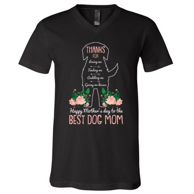 Best Dog Mom Mothers Day Cute Puppy Lover Mama Momma Mommy V-Neck T-Shirt