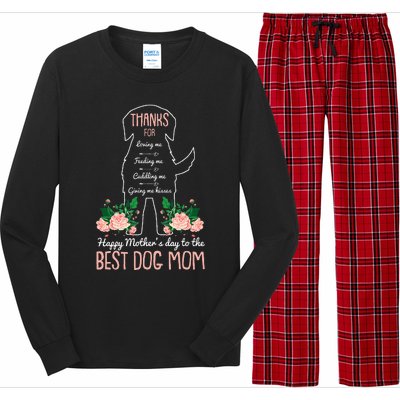 Best Dog Mom Mothers Day Cute Puppy Lover Mama Momma Mommy Long Sleeve Pajama Set