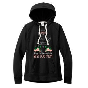 Best Dog Mom Mothers Day Cute Puppy Lover Mama Momma Mommy Women's Fleece Hoodie