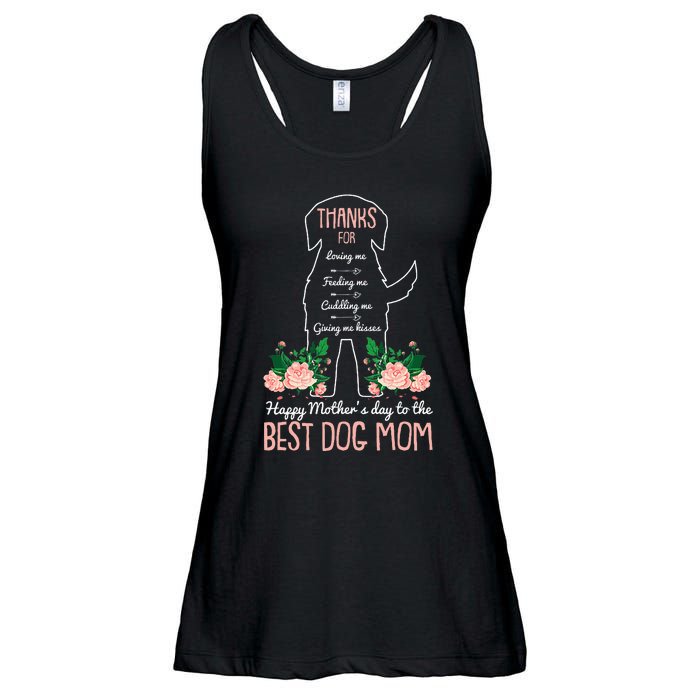 Best Dog Mom Mothers Day Cute Puppy Lover Mama Momma Mommy Ladies Essential Flowy Tank