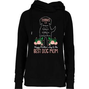 Best Dog Mom Mothers Day Cute Puppy Lover Mama Momma Mommy Womens Funnel Neck Pullover Hood