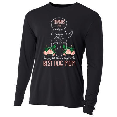 Best Dog Mom Mothers Day Cute Puppy Lover Mama Momma Mommy Cooling Performance Long Sleeve Crew