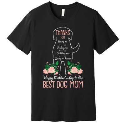 Best Dog Mom Mothers Day Cute Puppy Lover Mama Momma Mommy Premium T-Shirt