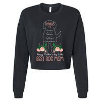 Best Dog Mom Mothers Day Cute Puppy Lover Mama Momma Mommy Cropped Pullover Crew