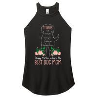 Best Dog Mom Mothers Day Cute Puppy Lover Mama Momma Mommy Women's Perfect Tri Rocker Tank