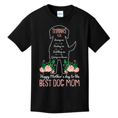 Best Dog Mom Mothers Day Cute Puppy Lover Mama Momma Mommy Kids T-Shirt