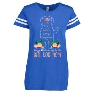 Best Dog Mom Mothers Day Cute Puppy Lover Mama Momma Mommy Enza Ladies Jersey Football T-Shirt