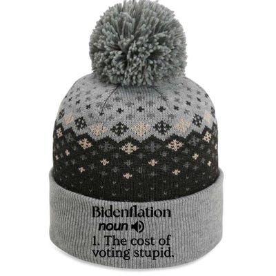 Bidenflation Definition Noun The Cost Of Voting Stupid Funny Gift The Baniff Cuffed Pom Beanie