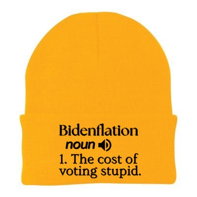 Bidenflation Definition Noun The Cost Of Voting Stupid Funny Gift Knit Cap Winter Beanie