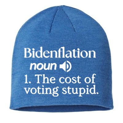 Bidenflation Definition Noun The Cost Of Voting Stupid Funny Gift Sustainable Beanie