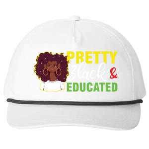 Black Daughter Niece Gift Pretty Black And Educated Meaningful Gift Snapback Five-Panel Rope Hat