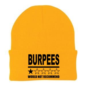 Burpees Do Not Recommend 1 Star Rating Funny Gym Workout Knit Cap Winter Beanie