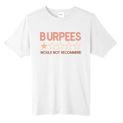 Burpees Do Not Recommend 1 Star Rating Funny Gym Workout Tall Fusion ChromaSoft Performance T-Shirt