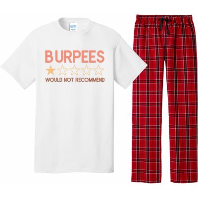 Burpees Do Not Recommend 1 Star Rating Funny Gym Workout Pajama Set