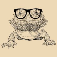Bearded Dragon Nerdy Glasses Animal Drawstring Bag