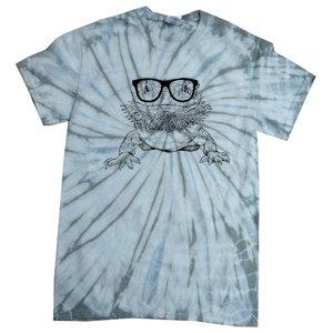 Bearded Dragon Nerdy Glasses Animal Tie-Dye T-Shirt