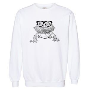 Bearded Dragon Nerdy Glasses Animal Garment-Dyed Sweatshirt