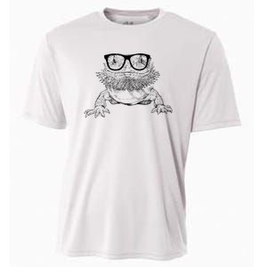 Bearded Dragon Nerdy Glasses Animal Cooling Performance Crew T-Shirt