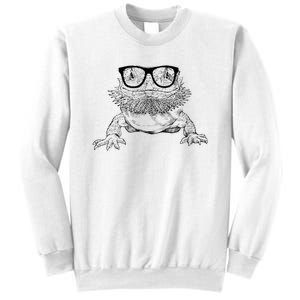 Bearded Dragon Nerdy Glasses Animal Sweatshirt