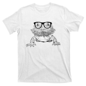 Bearded Dragon Nerdy Glasses Animal T-Shirt