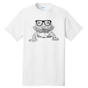 Bearded Dragon Nerdy Glasses Animal Tall T-Shirt