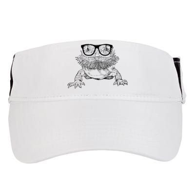 Bearded Dragon Nerdy Glasses Animal Adult Drive Performance Visor