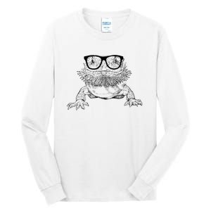 Bearded Dragon Nerdy Glasses Animal Tall Long Sleeve T-Shirt