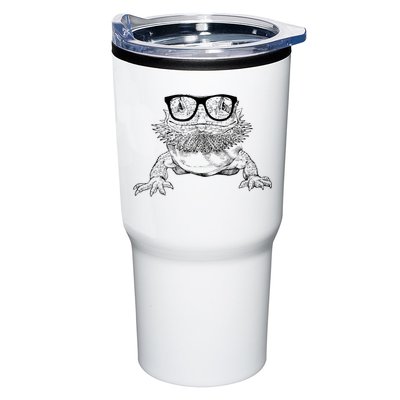 Bearded Dragon Nerdy Glasses Animal Tumbler