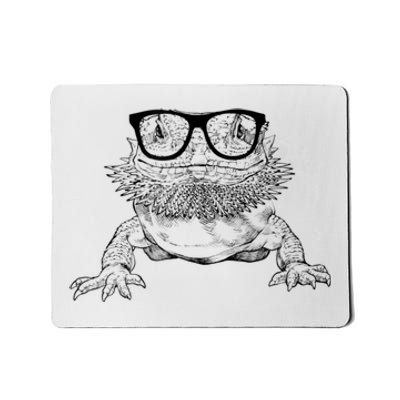 Bearded Dragon Nerdy Glasses Animal Mousepad