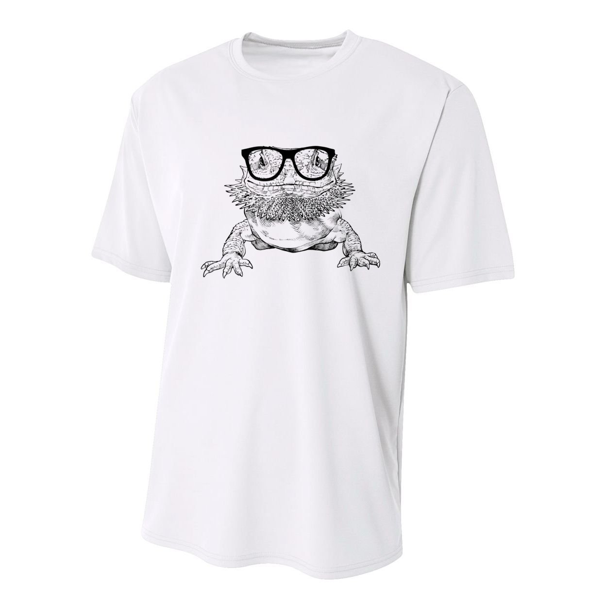Bearded Dragon Nerdy Glasses Animal Youth Performance Sprint T-Shirt