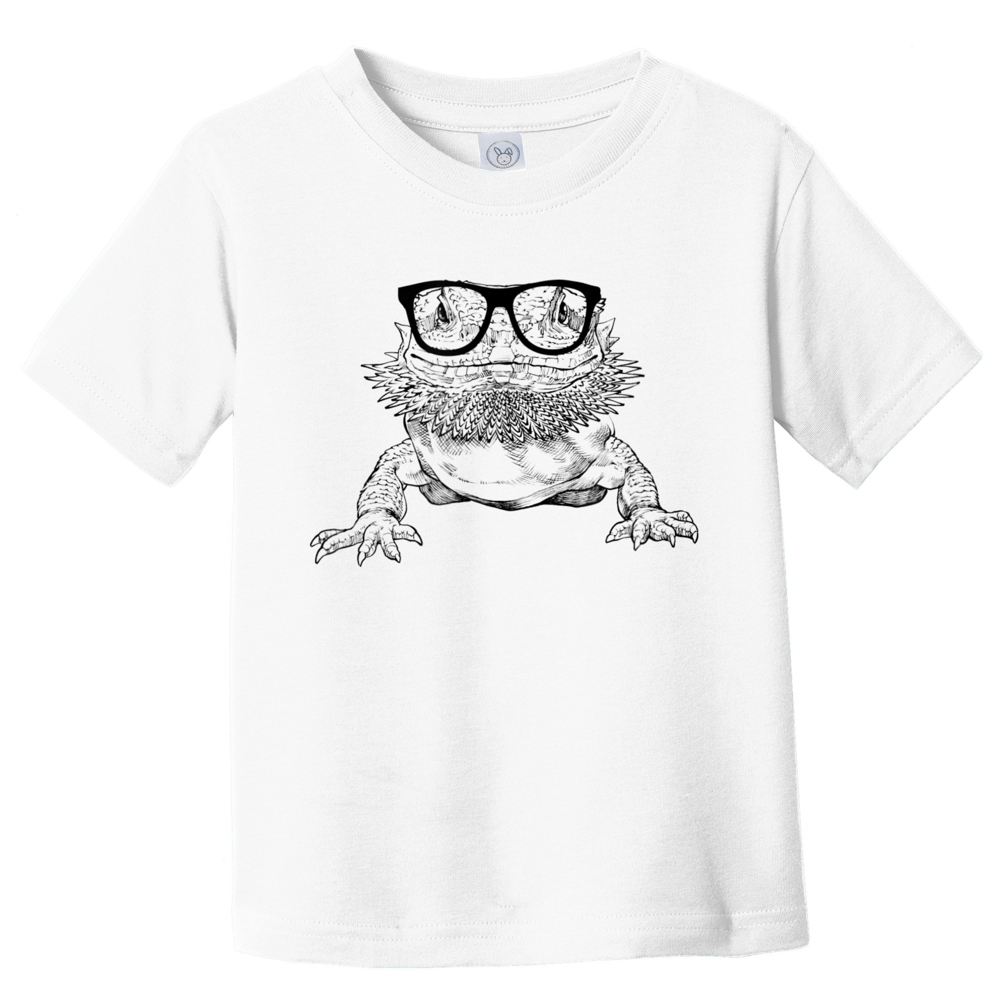 Bearded Dragon Nerdy Glasses Animal Toddler T-Shirt