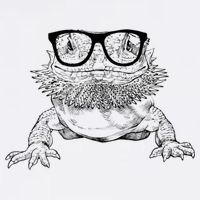 Bearded Dragon Nerdy Glasses Animal Full Zip Hoodie