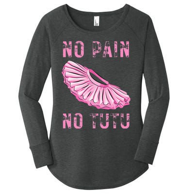 Ballet Dancer No Pain No Tutu Ballet Plie Ballet Women's Perfect Tri Tunic Long Sleeve Shirt